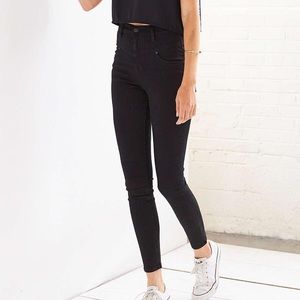BDG Black High Waisted Cotton Twig Seamed Jeans